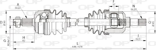 Open Parts DRS6046.00 - Приводной вал unicars.by