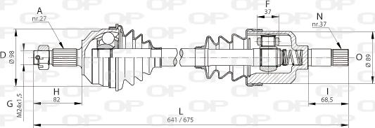 Open Parts DRS6050.00 - Приводной вал unicars.by