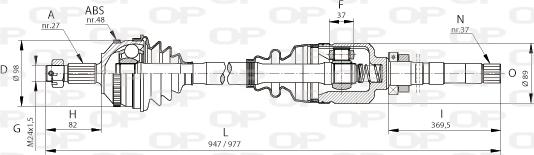 Open Parts DRS6053.00 - Приводной вал unicars.by