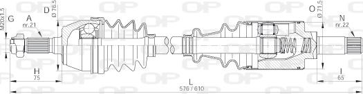 Open Parts DRS6004.00 - Приводной вал unicars.by