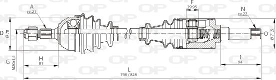 Open Parts DRS6001.00 - Приводной вал unicars.by