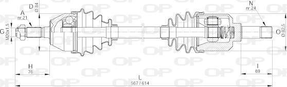 Open Parts DRS6002.00 - Приводной вал unicars.by