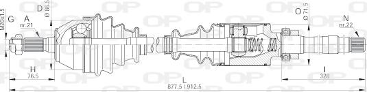 Open Parts DRS6019.00 - Приводной вал unicars.by