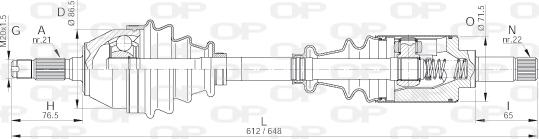 Open Parts DRS6018.00 - Приводной вал unicars.by