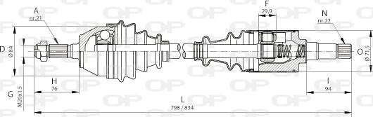 Open Parts DRS6085.00 - Приводной вал unicars.by