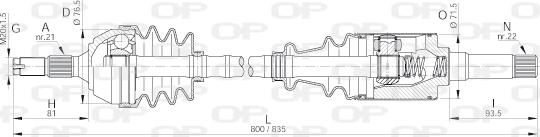 Open Parts DRS6087.00 - Приводной вал unicars.by