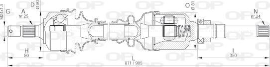 Open Parts DRS6024.00 - Приводной вал unicars.by