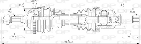 Open Parts DRS6194.00 - Приводной вал unicars.by