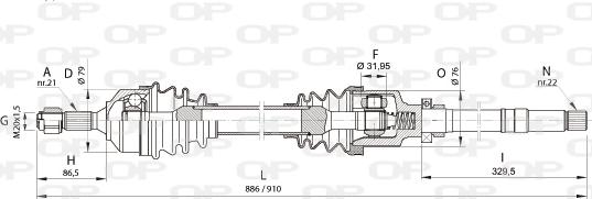 Open Parts DRS6154.00 - Приводной вал unicars.by