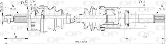 Open Parts DRS6109.00 - Приводной вал unicars.by