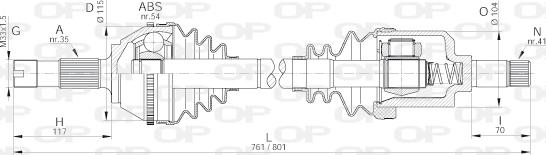 Open Parts DRS6174.00 - Приводной вал unicars.by