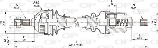 Open Parts DRS6178.00 - Приводной вал unicars.by