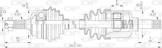 Open Parts DRS6173.00 - Приводной вал unicars.by