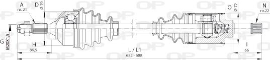 Open Parts DRS6390.00 - Приводной вал unicars.by