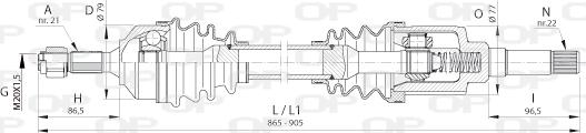 Open Parts DRS6391.00 - Приводной вал unicars.by