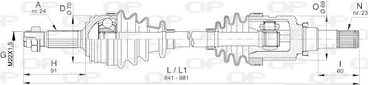 Open Parts DRS6393.00 - Приводной вал unicars.by