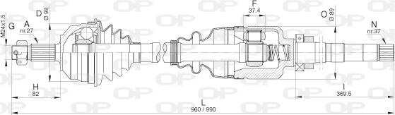 Open Parts DRS6311.00 - Приводной вал unicars.by