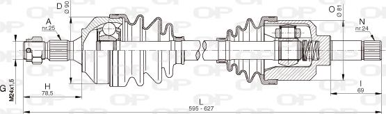 Open Parts DRS6334.00 - Приводной вал unicars.by