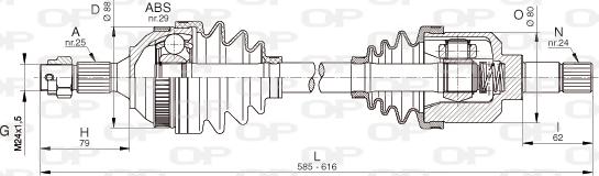 Open Parts DRS6330.00 - Приводной вал unicars.by