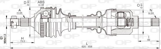 Open Parts DRS6329.00 - Приводной вал unicars.by