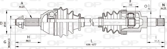 Open Parts DRS6321.00 - Приводной вал unicars.by