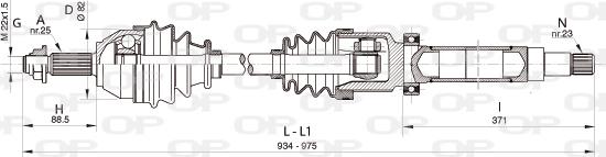 Open Parts DRS6322.00 - Приводной вал unicars.by