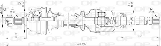 Open Parts DRS6248.00 - Приводной вал unicars.by