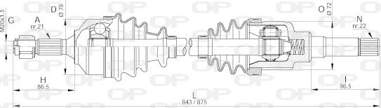 Open Parts DRS6259.00 - Приводной вал unicars.by