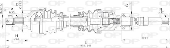 Open Parts DRS6255.00 - Приводной вал unicars.by