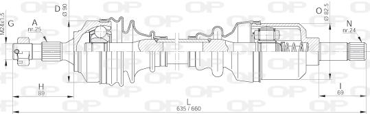 Open Parts DRS6256.00 - Приводной вал unicars.by