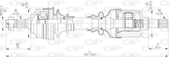 Open Parts DRS6252.00 - Приводной вал unicars.by