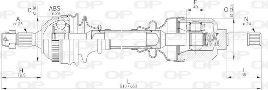 Open Parts DRS6202.00 - Приводной вал unicars.by