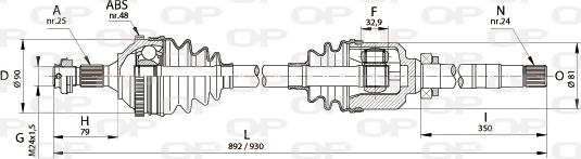 Open Parts DRS6217.00 - Приводной вал unicars.by