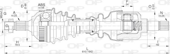 Open Parts DRS6280.00 - Приводной вал unicars.by