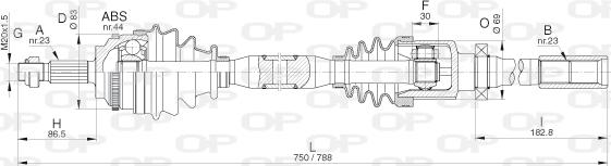 Open Parts DRS6287.00 - Приводной вал unicars.by