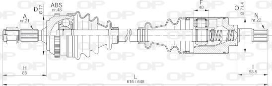 Open Parts DRS6224.00 - Приводной вал unicars.by