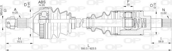 Open Parts DRS6270.00 - Приводной вал unicars.by