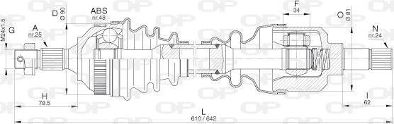 Open Parts DRS6272.00 - Приводной вал unicars.by