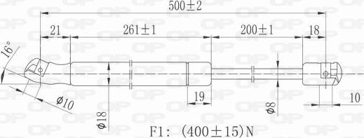 Open Parts GSR6003.00 - Газовая пружина, упор unicars.by