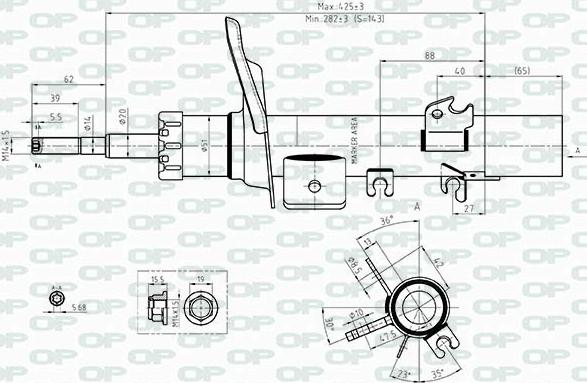 Open Parts SAB8418.31 - Амортизатор unicars.by