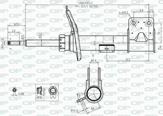 Open Parts SAB8481.31 - Амортизатор unicars.by