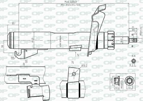 Open Parts SAB8512.31 - Амортизатор unicars.by