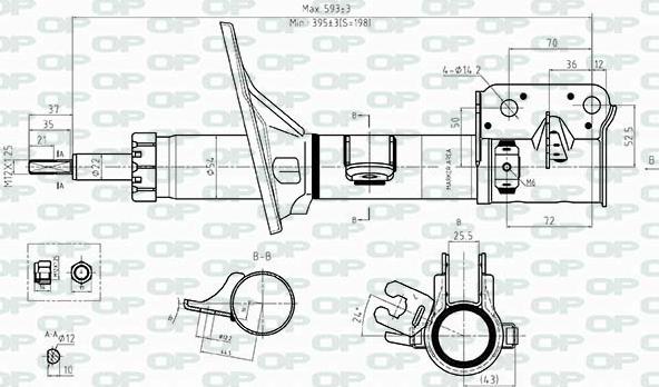 Open Parts SAB8521.32 - Амортизатор unicars.by