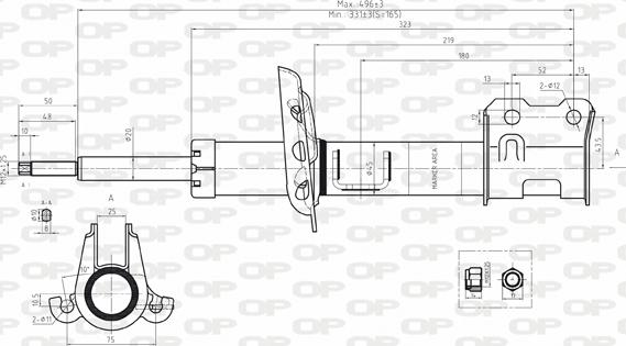 Open Parts SAB8055.31 - Амортизатор unicars.by