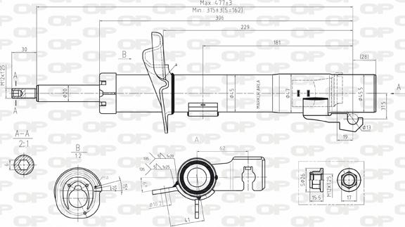 Open Parts SAB8066.31 - Амортизатор unicars.by