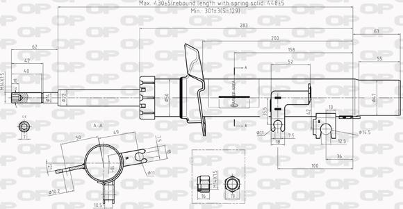 Open Parts SAB8015.31 - Амортизатор unicars.by