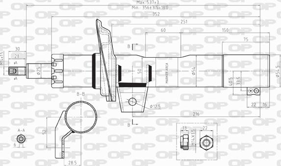 Open Parts SAB8030.31 - Амортизатор unicars.by