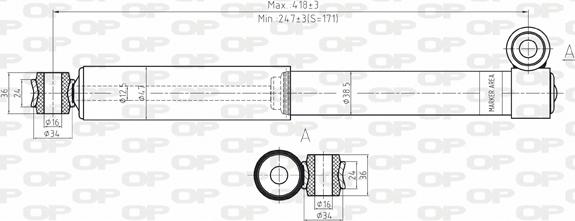 Open Parts SAB8031.32 - Амортизатор unicars.by