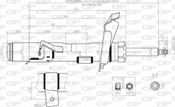 Open Parts SAB8038.31 - Амортизатор unicars.by