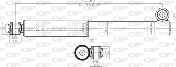 Open Parts SAB8033.12 - Амортизатор unicars.by